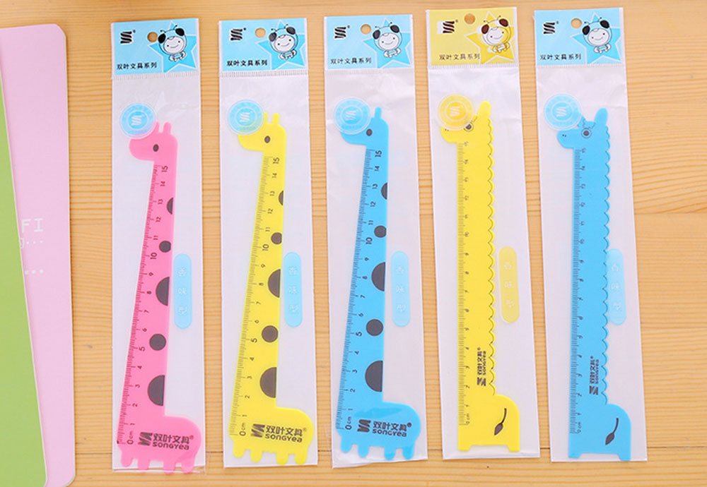 Cartoon Giraffe Shape Rulers