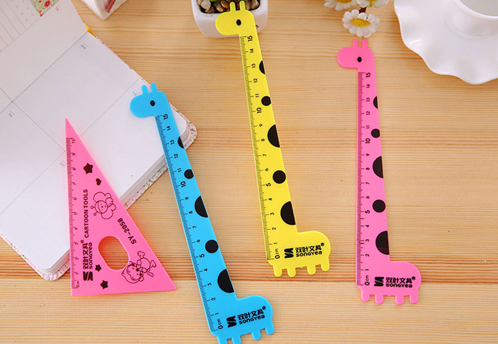 Cartoon Giraffe Shape Rulers Sets