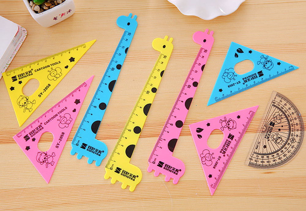 Cartoon Giraffe Shape Rulers Sets