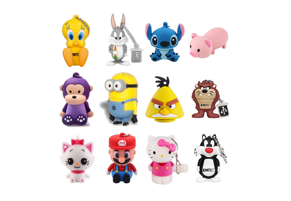 Cartoon Pen Drive USB 2.0 Custom Logo 8GB 16GB 32Gb 64 GB USB Flash Drive, Gift USB Stick