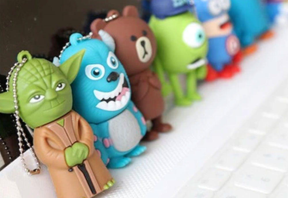 Cartoon Pen Drive USB 2.0 Custom Logo 8GB 16GB 32Gb 64 GB USB Flash Drive, Gift USB Stick