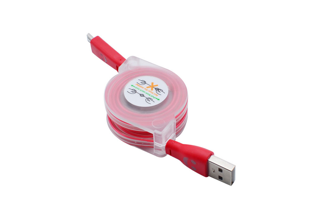 Led Rainbow Color Smiling Face Android Expansionable Data Cable