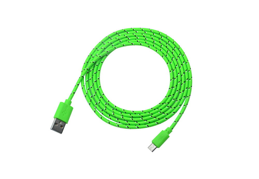 Colored Nylon Braided Rope Micro USB Data Sync Charging