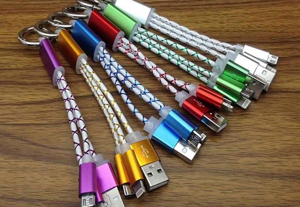 Multi-functional Key Ring Mobile Phone Data Cable