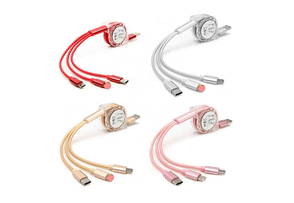 Retractable Multi USB Charging Cable