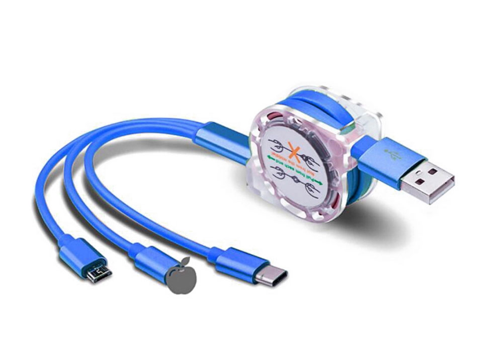 Retractable Multi USB Charging Cable