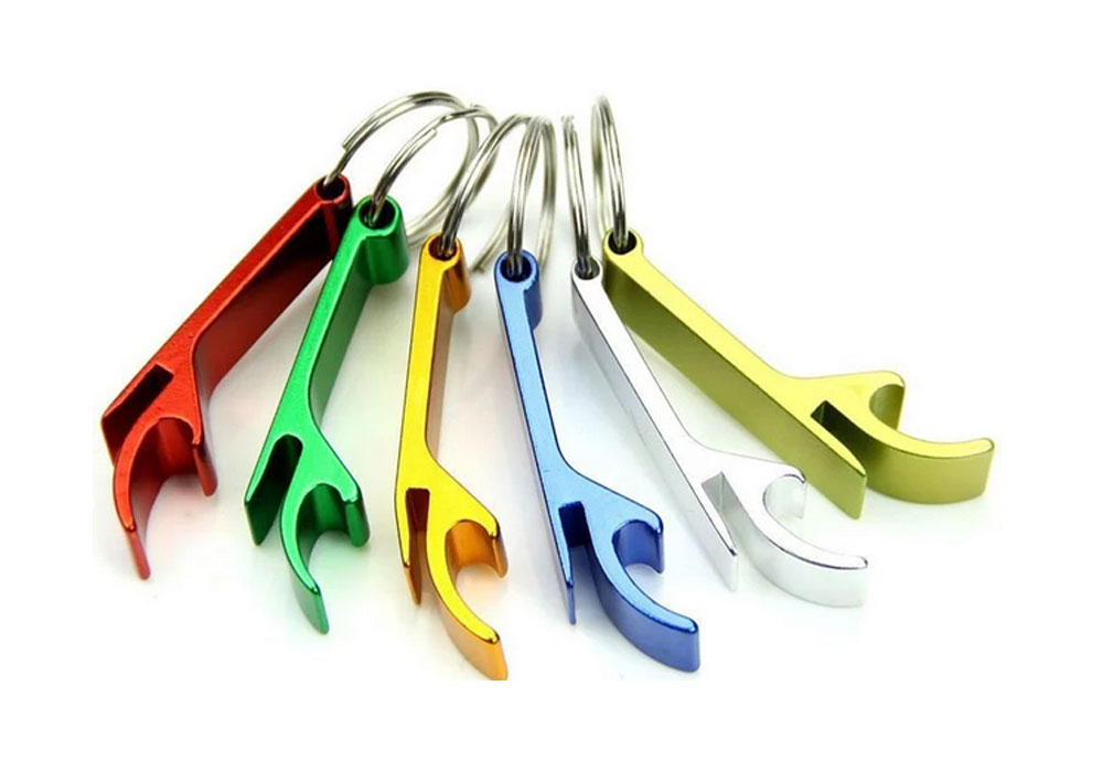 Cheap Customized Metal Aluminum Beer Wine Bottle Opener with Key Chain