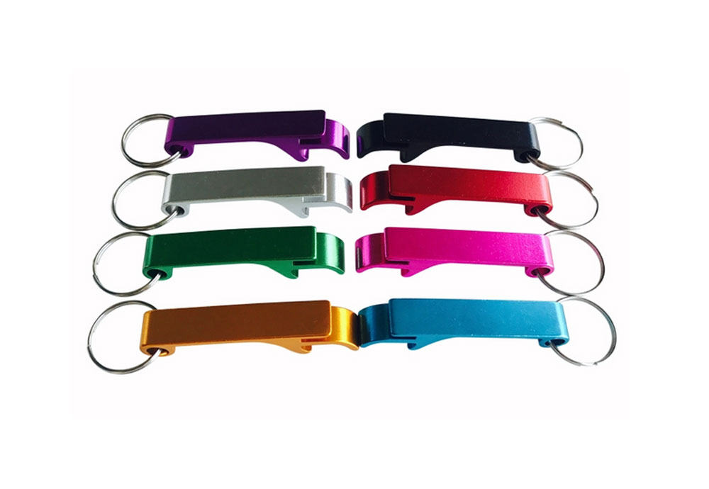 Cheap Customized Metal Aluminum Beer Wine Bottle Opener with Key Chain