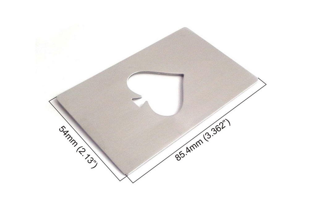 Hot Sale Playing Card Shape Bottle Openers for Promotional Gifts