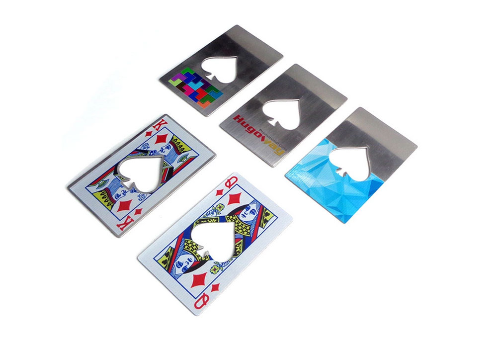 Hot Sale Playing Card Shape Bottle Openers for Promotional Gifts