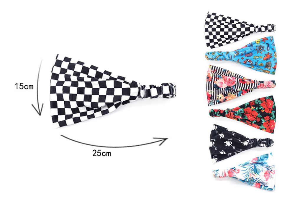 Velvet Printed Wide Edge Hair Band