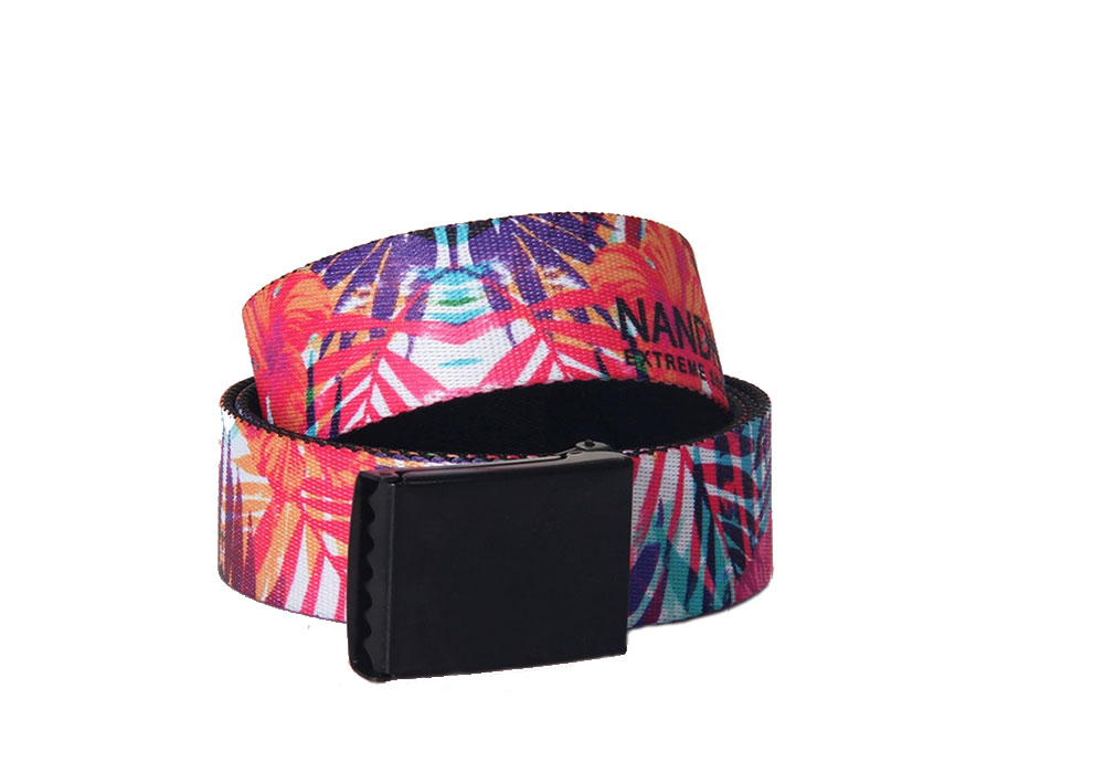 Custom Fashion Polyester Fabric Sublimation Logo Belts
