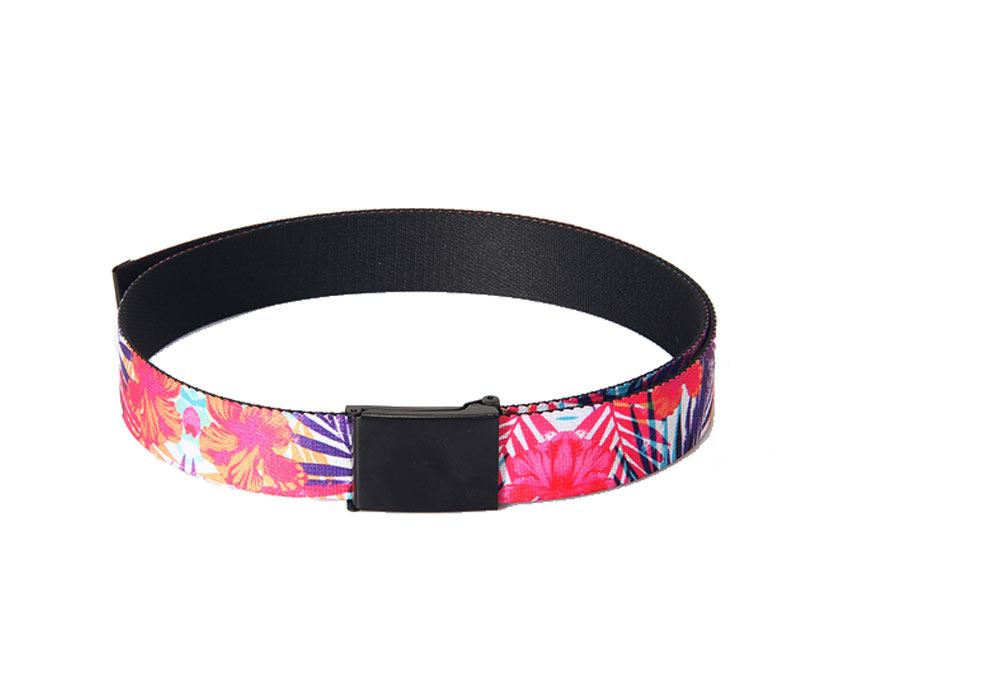 Custom Fashion Polyester Fabric Sublimation Logo Belts