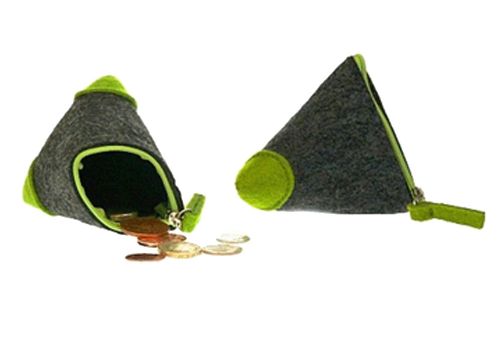 Triangular Mini felt Coin Purse