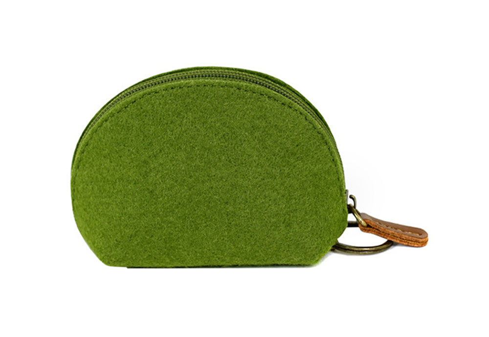 Cute Women 100% Polyester Mini Felt Coin Purse With Zipper