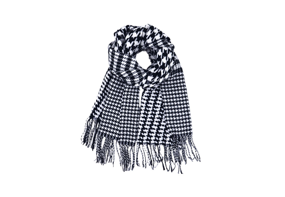 Cashmere Black and white Stripe  Autumn and Winter Scarf