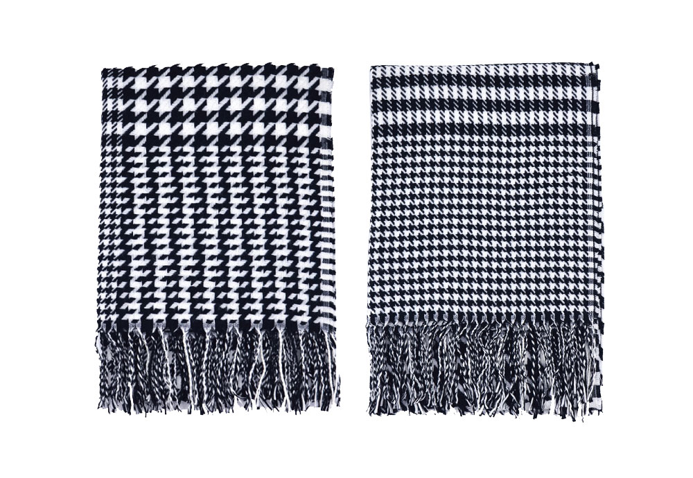 Cashmere Black and white Stripe  Autumn and Winter Scarf