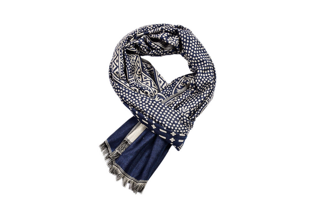 Simple Wavy Yarn Dyed Scarf for Men and Women