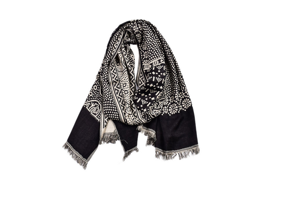 Simple Wavy Yarn Dyed Scarf for Men and Women