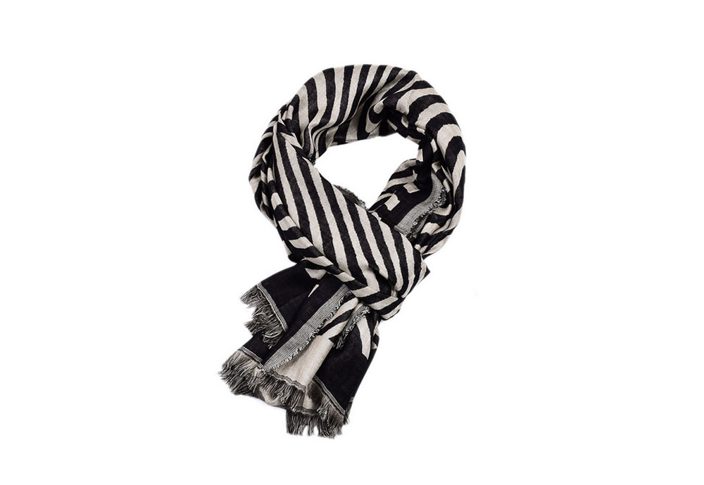 Simple Wavy Yarn Dyed Scarf for Men and Women