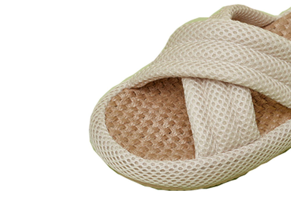 Homestay Cross Linen Slipper