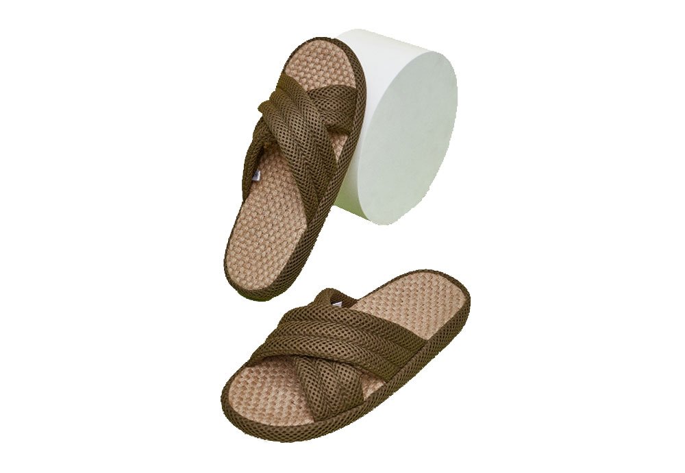 Homestay Cross Linen Slipper