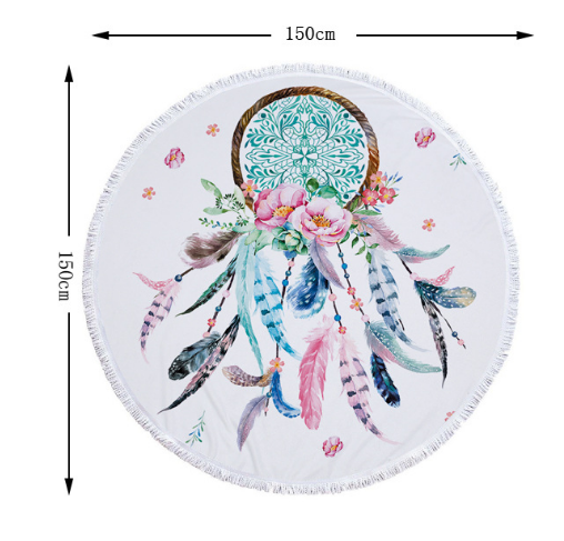 Round Microfiber Beach Towel