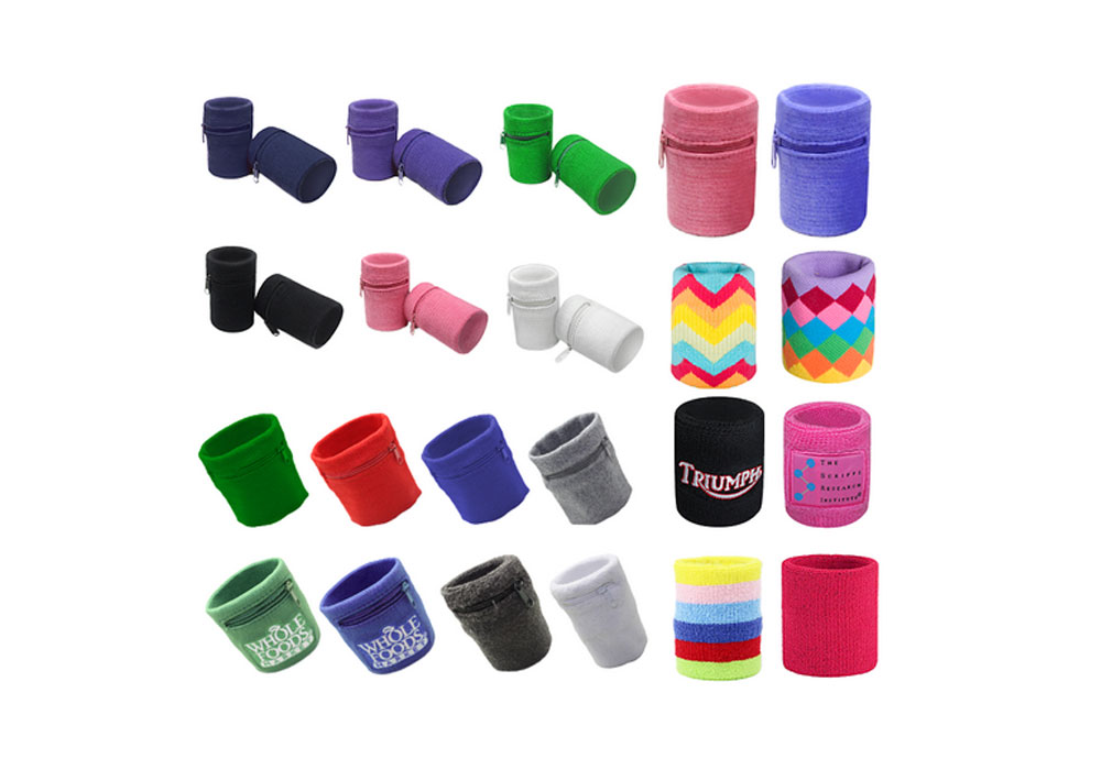 Zipper Pocket Sweatband and Wristband