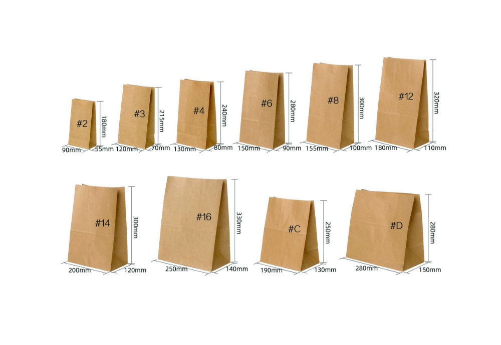 Food Grade Take Away Kraft Paper  Bag