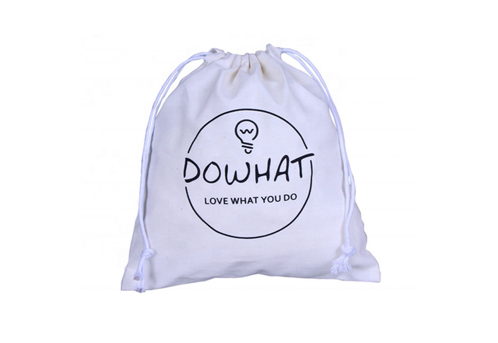 Printed Cotton Drawstring Bag