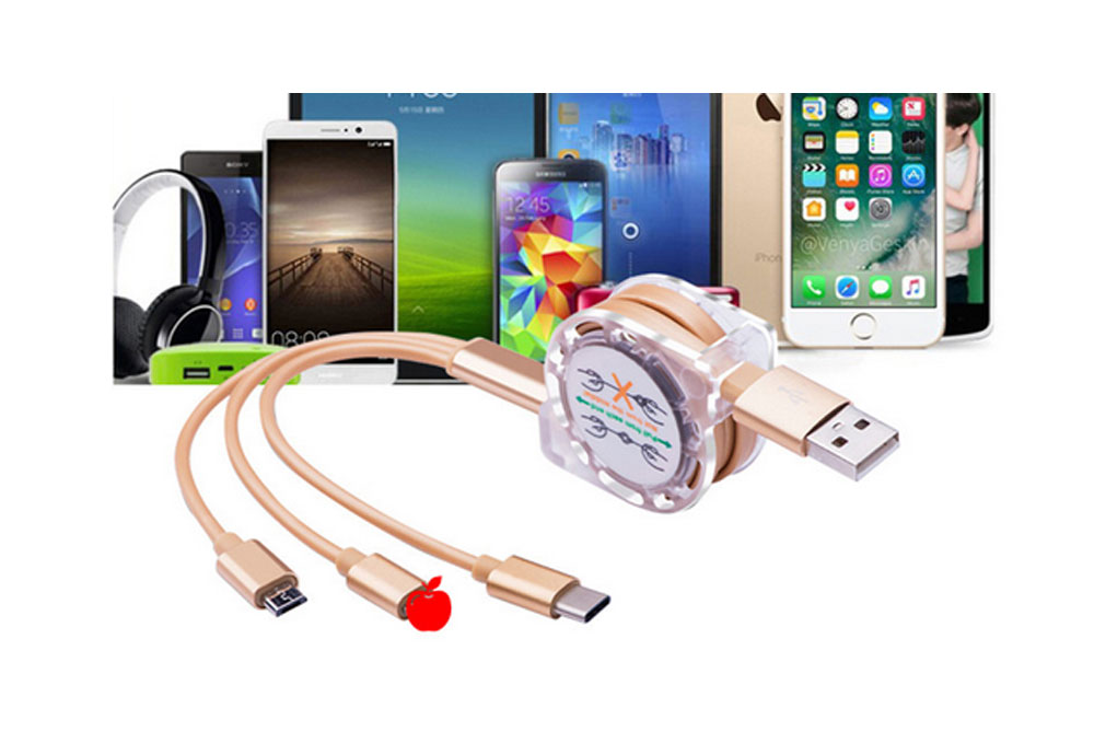 Retractable Multi USB Charging Cable