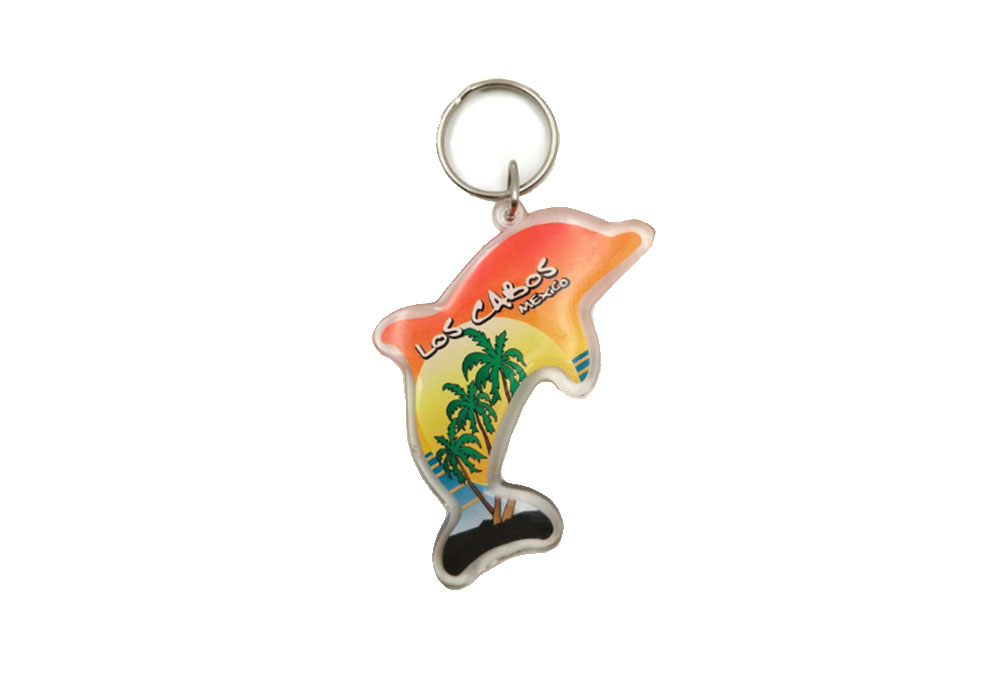 Key Ring with Acrylic Pendant