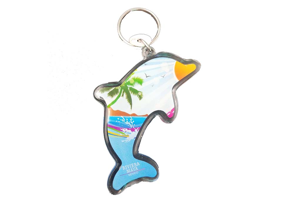 Key Ring with Acrylic Pendant