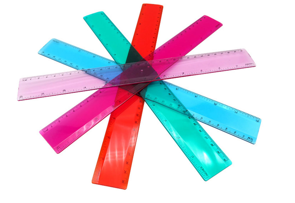 Promotional Transparent PS Material Clear Scale Straight Ruler