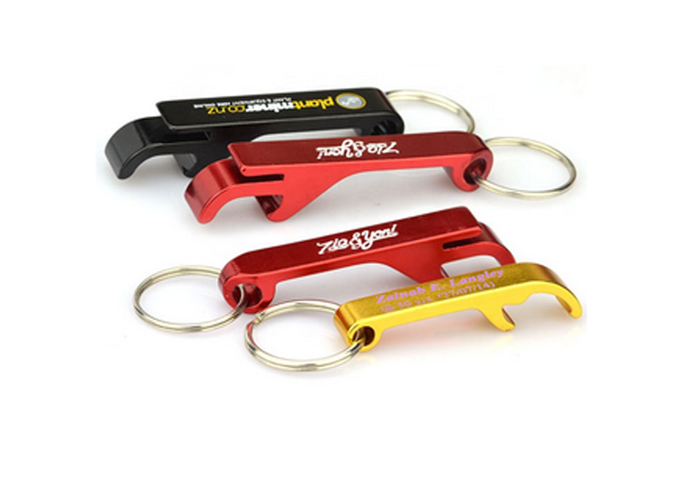 Cheap Customized Metal Aluminum Beer Wine Bottle Opener with Key Chain