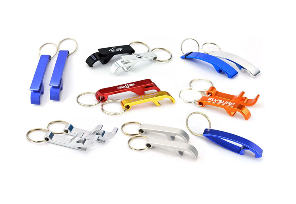 Cheap Customized Metal Aluminum Beer Wine Bottle Opener with Key Chain