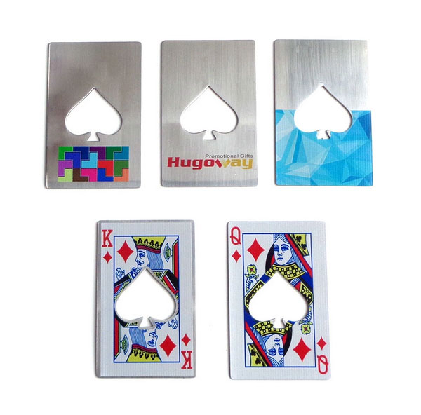  Hot Sale Playing Card Shape Bottle Openers for Promotional Gifts