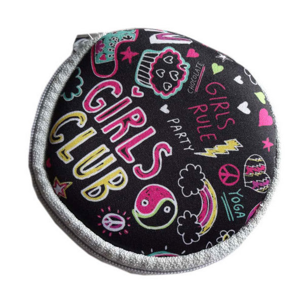 Promotional Neoprene Mini Coin Case,Sublimated Coin Purse ,Earphone Storage Case
