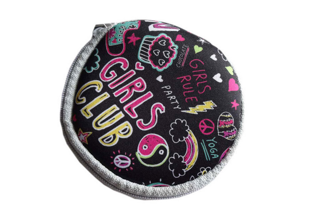 Promotional Neoprene Mini Coin Case,Sublimated Coin Purse ,Earphone Storage Case
