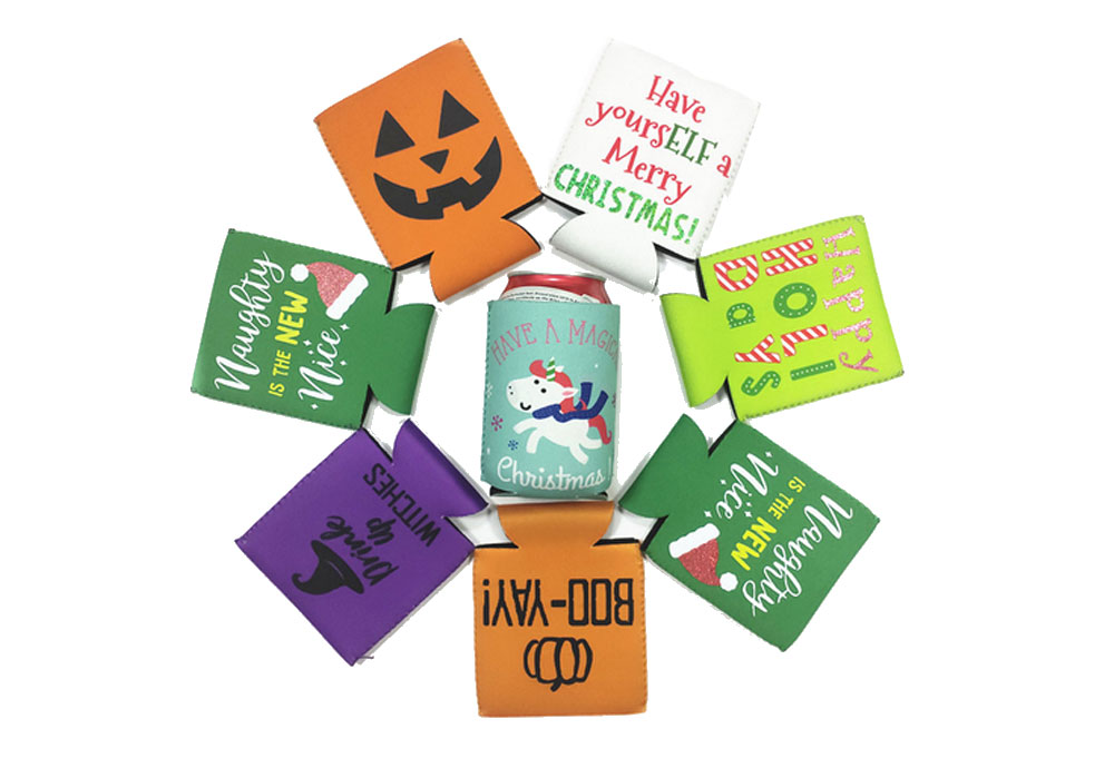 Hot Sale Promotional  Neoprene Can Cooler with Customized Logo Printing