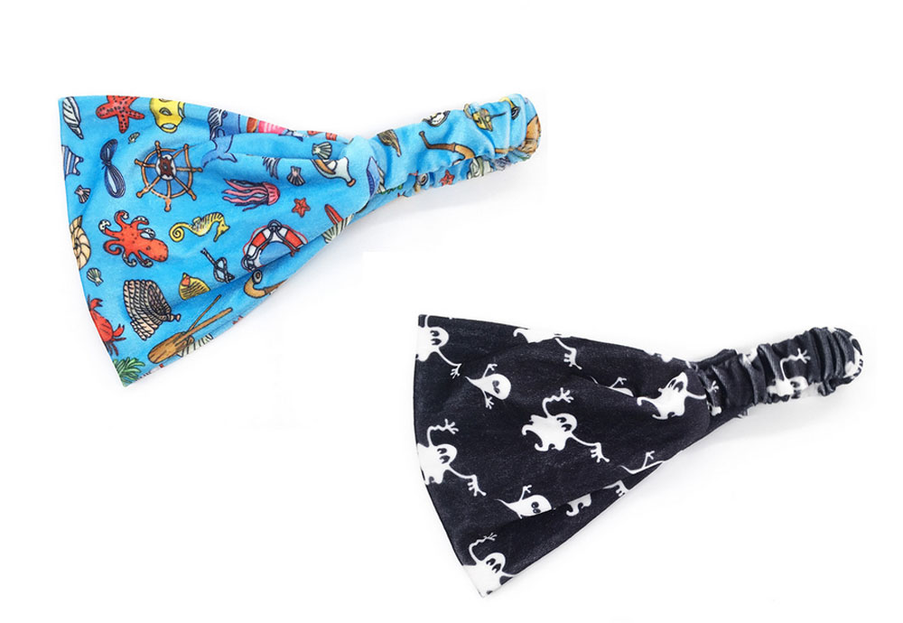 Velvet Printed Wide Edge Hair Band