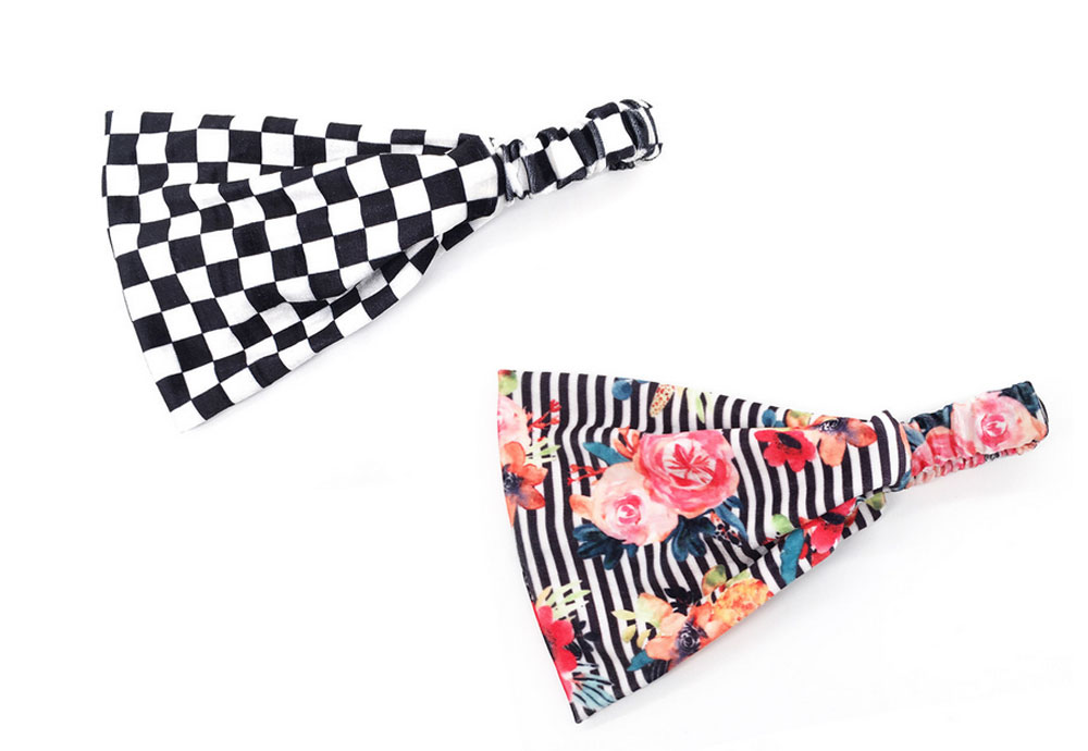 Velvet Printed Wide Edge Hair Band