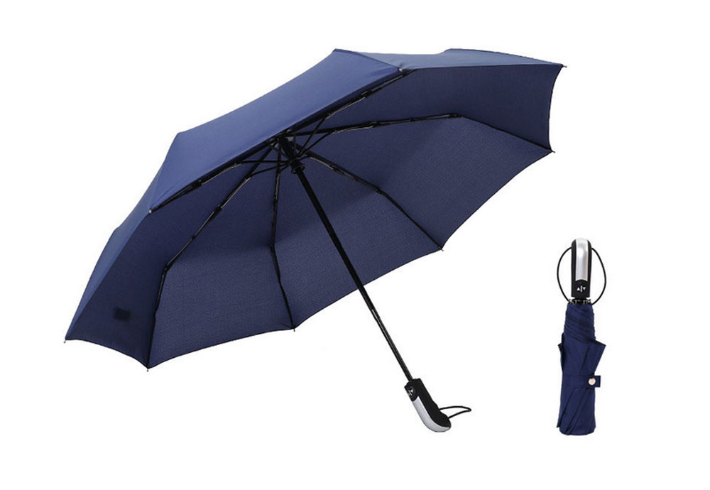 Strong 2 Fold UV Proof Men's Umbrella Support Logo Customization and Handle Customization 
