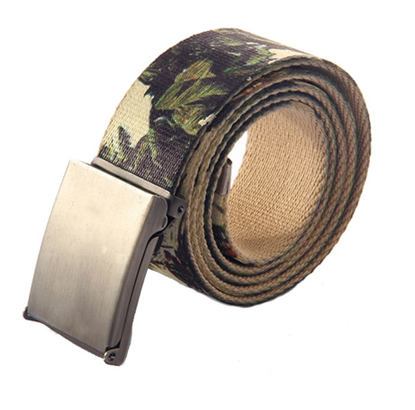  Men's Custom Canvas Belt with Solider Buckle