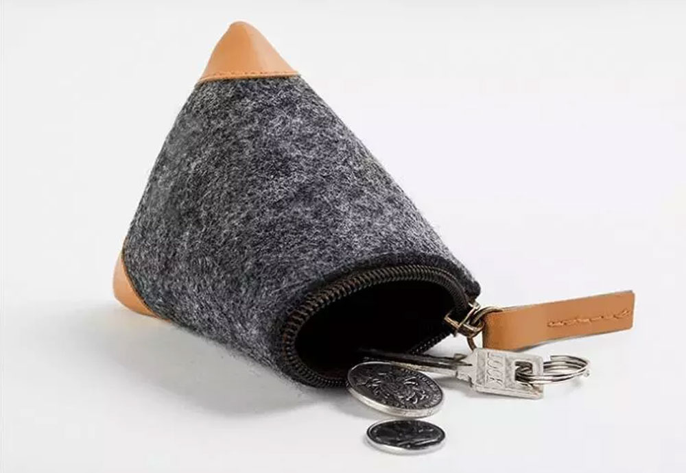 Triangular Mini felt Coin Purse