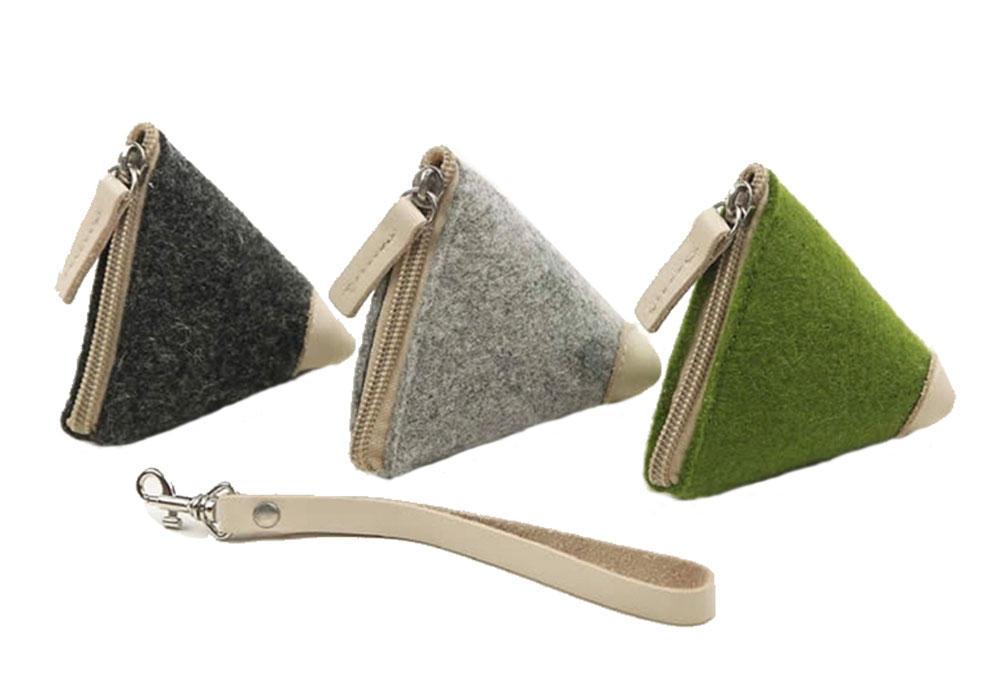 Triangular Mini felt Coin Purse