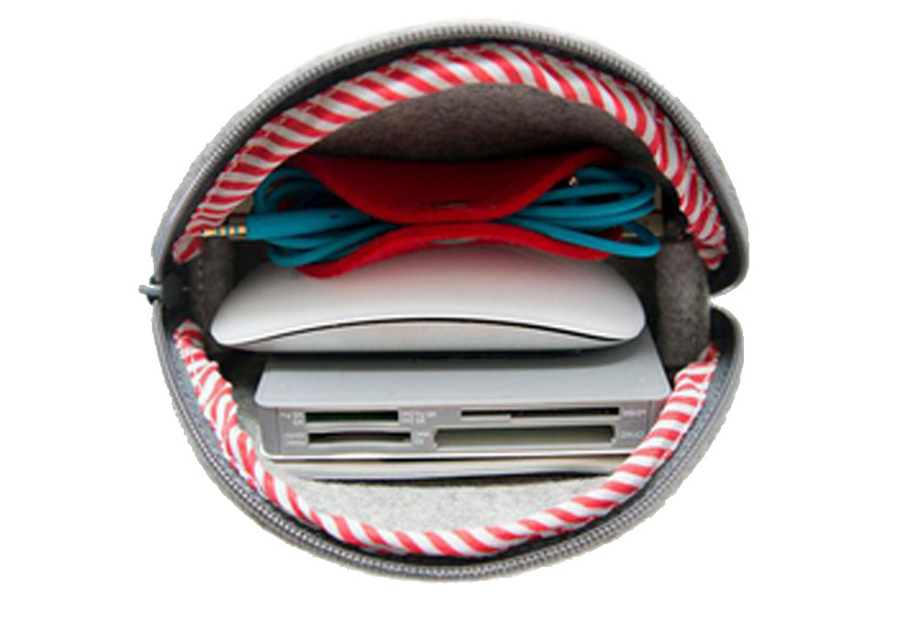 Cute Women 100% Polyester Mini Felt Coin Purse With Zipper 