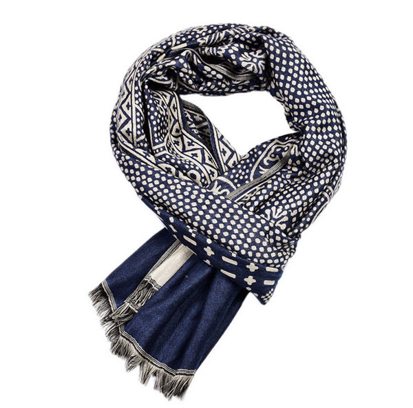 Simple Wavy Yarn Dyed Scarf for Men and Women