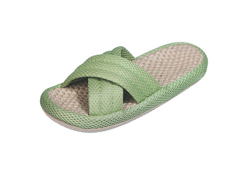Homestay Cross Linen Slipper