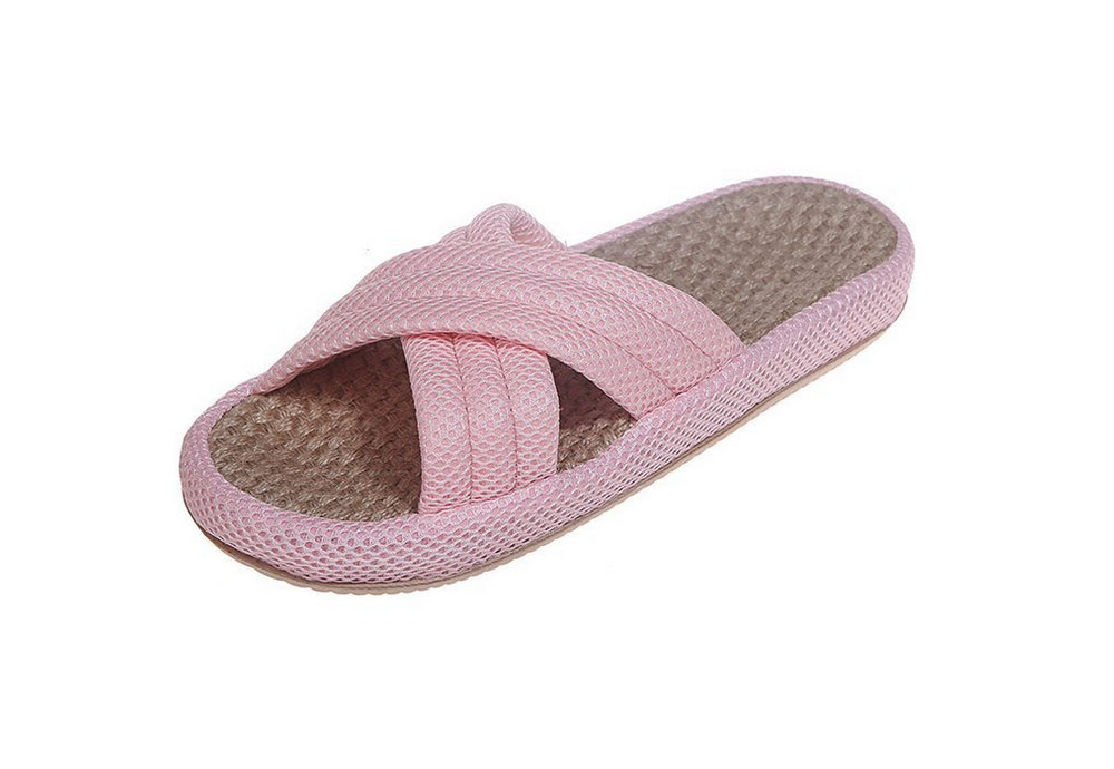 Homestay Cross Linen Slipper
